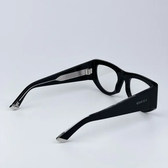 Gucci Women BRAND NEWSunglasses Black Transparent Rectangular GG1917S 002